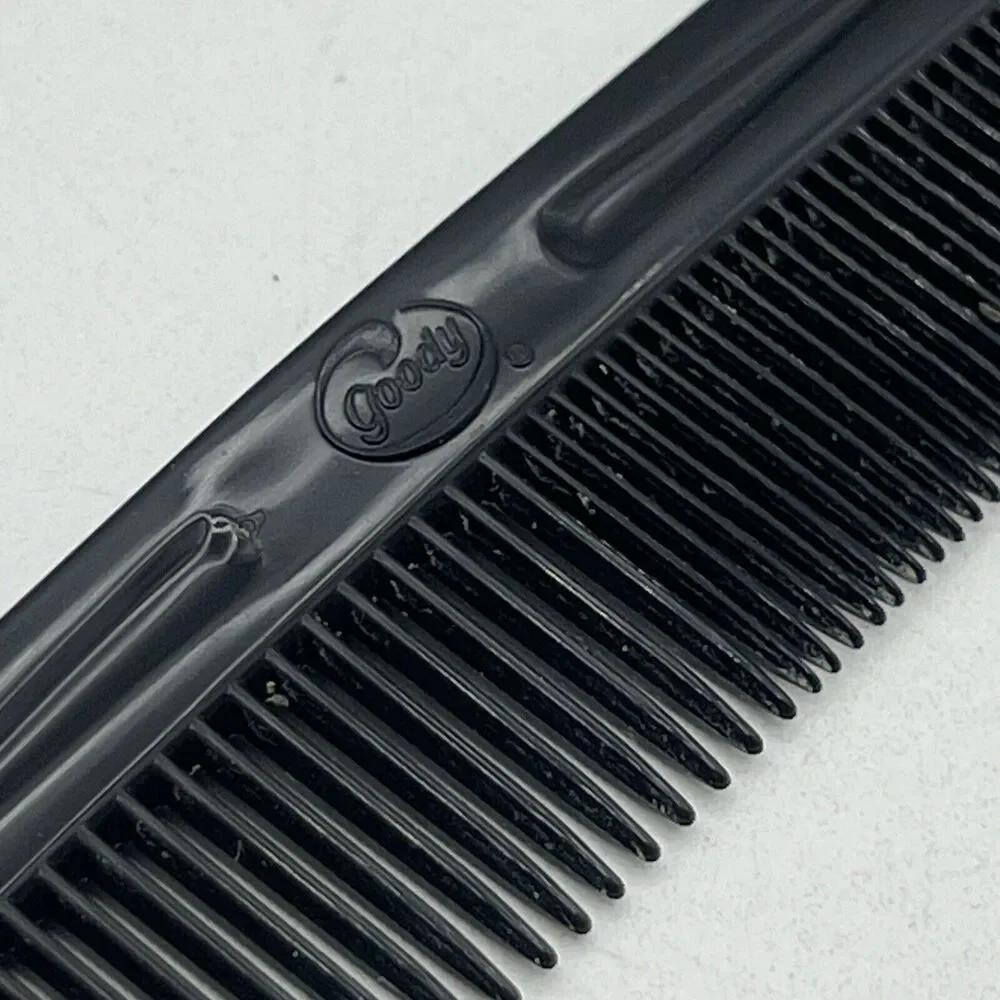 Vintage Goody Black Pocket Hair Comb 5